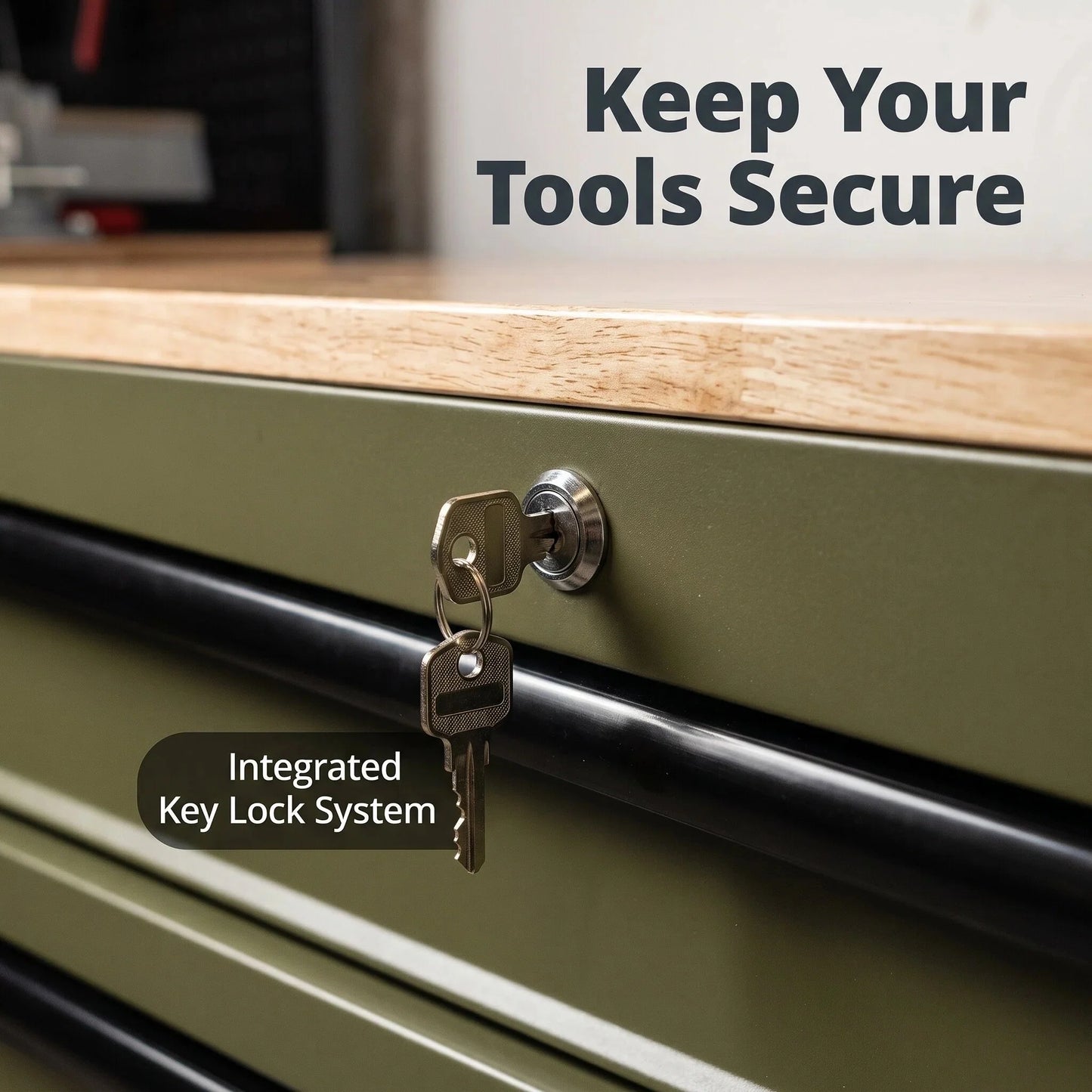 Lockable Metal Rolling Tool Box Storage Cabinet Wheels for Garage Workshop Organization