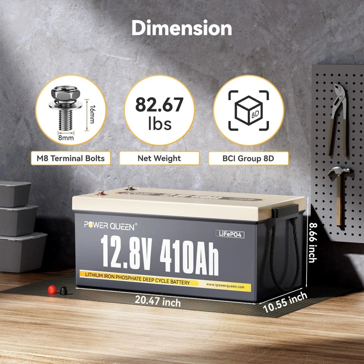 12V 410Ah Deep Cycle Lithium Battery